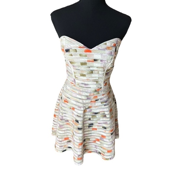 Parker Strapless Silk Mini Dress Size Small - Picture 1 of 9